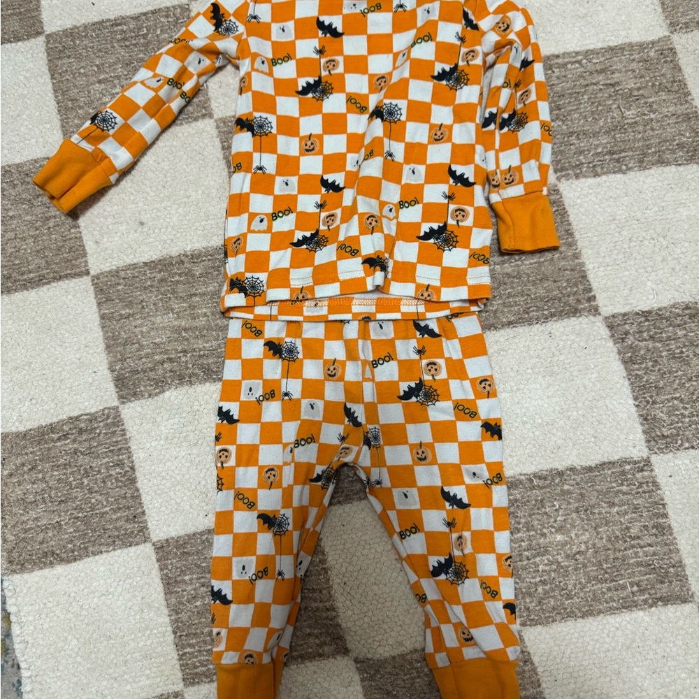 Halloween Checkered Pajama Set